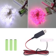 Kiki 1 5-6V AA Dummy-Battery Power Cable with C-typed Adapter for Radio LED Light Toy