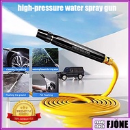 Fjone Water Hose Nozzle High Pressure Spray Gun Garden Hose Sprinkler Metal Car Wash Straight Nozzle