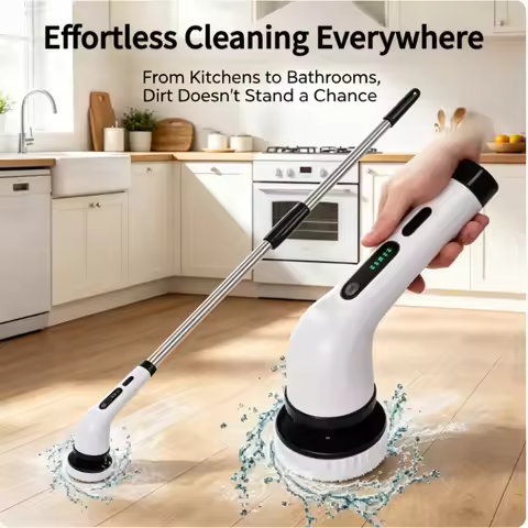9-in-1 Electric Spin Scrubber Multifunctional Cleaning Brush Home Kitchen Bathroom Portable Cleaning