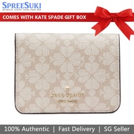 Kate Spade Wallet In Gift Box Spade Flower Small Wallet Dark Beige # KG493