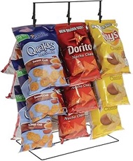 Potato Chip Rack - 3 Rows, 36 Clips, Black, 14 1/2"L x 9 1/2"W x 24"H