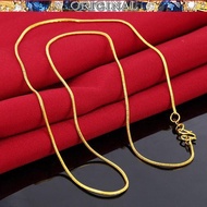 916 gold necklace male snake bone fine chain female 916 gold jewelry 916 gold shop same pendant with chain in stock