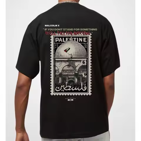 Summer Middle East Oversized Men T-Shirt Oversize Best Cotton T-shirt Heavy Mental Fashion Graphic T