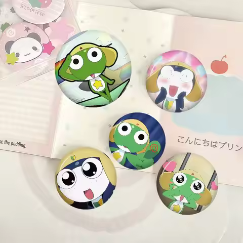 Keroro Gunsous Frog Anime Brooches Cute Cartoon Badge Jacket Jeans Lapel Pin Gift Accessorie