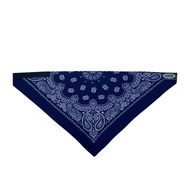 Mongolian _ Amoeba Triangle Headscarf [Blue]