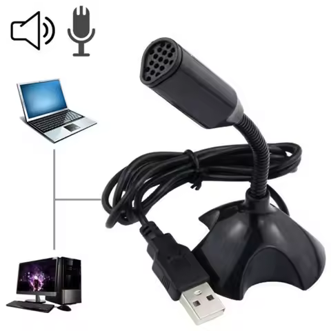 New Mini Desktop USB Microphone Adjustable Studio Stand Microphone Mikrofon Streaming Speech PC Lapt
