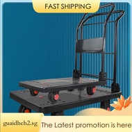 guaidheh2.sg Portable Trolley Thickened Folding Cart Trolley Silent Wheel Trolley Cart