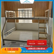 Giường sắt 2 tầng hộp 4x8 trên 1m6 dưới 1m8 TÂN HÒA PHÁT