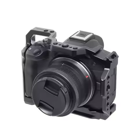 R50 Camera Cage Rig for Canon EOS R 50 Protective Frame Extension DIY Kit 1/4 3/8 Cold Shoe DSLR Tri