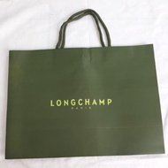 Longchamp Green Paper Bag Paper Bag Tote