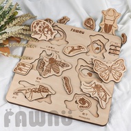 Ear Children Early Education Animal Cognitive Structure Cognitive Puzzle Insect Multi-Layer Puzzle E