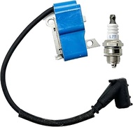 CS-590 Ignition Coil Spark Plug Set Fit for E-cho CS590 CS600 CS-590 CS-600 Chainsaw, Replaces A4110