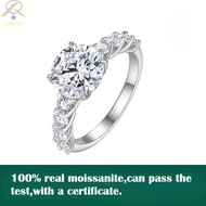 XICYI 3ct Real Moissanite Ring with GRA Certificate Luxury Diamond Engagement Ring In S925 Sterling 