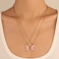 Butterfly Necklace Friendship Set Clavicle Chain Girlfriend Gift Jewelry
