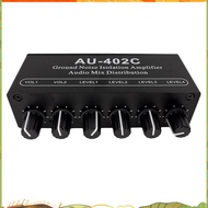 AU-402C Audio Mixed Distributor Signal  Switcher Spare Parts 4 Input 2 Output  Tone Volume Controls 