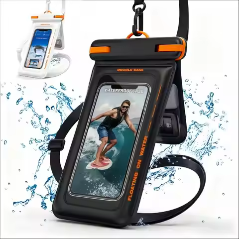 【Y】Double Space Waterproof Phone Pouch with Lanyard Floating Waterproof Case for iPhone 17 pro Max 1