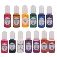 13 Colors Epoxy UV Resin Coloring Dye Liquid Epoxy Pigment Resin Colorant Fading Resistance10ml Translucent