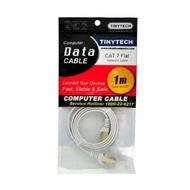 1M Flat Ethernet Cable shielded(STP) Cat7 with Snagless RJ45 Connectors, Slim Network Cable Flat Cat