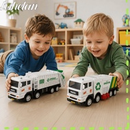 HSHELAA Recycling Sanitation Vehicle, Plastic Model Toy Car Garbage Truck Toy, Interactive Simulatio
