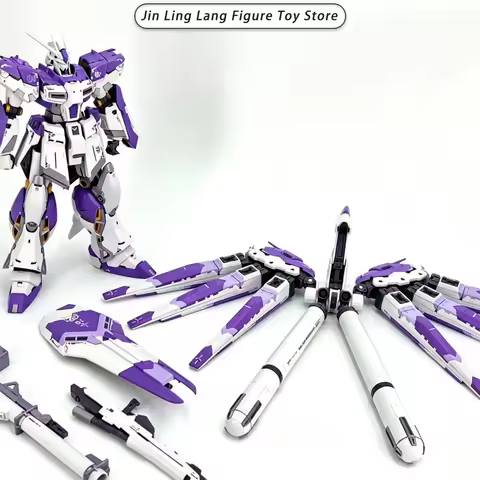 In Stock HN Model MG 1/100 RX-93-ν2 Hi ν purple Enlarged Version Assembly Model Kits Plastic skeleto