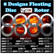 Floating Oversize 2 Piece Rotor 355x32 Drilled Slotted Disc Rotor Replacement / Pengganti Cakera Bre