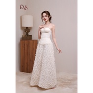 EM MO - ADELE MAXI SKIRT (retail mesh long lace SKIRT)