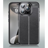 iPhone 16 Pro Max / 16 Plus / 16 Pro / 16 / 15 Pro Max / 14 Pro Max Rugged Leather Armour Phone Case