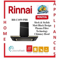 Rinnai RH-C1059-PBR Sleek &amp; Stylish Matt Black Design Plasma Filter Technology Chimney Hood + 1 Year Local Warranty