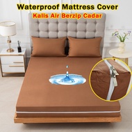 100% Waterproof Mattress Protector with Zip 4/6/8inches Fitted BedSheet Waterproof SarungTilam Singl