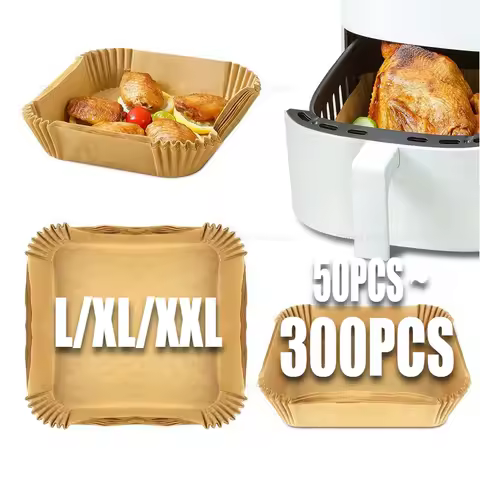 Non-Stick Disposable Air Fryer Liners Oil Waterproof Parchment Paper Baking Sheets French Fries Chic