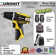 Eurohit 12V Cordless Power Drill - Model C12-CD / C12CD