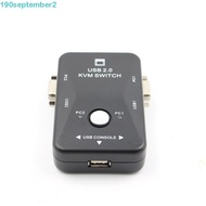 SEPTEMBERB 2 Port VGA KVM Switch, 2 in 1 Out Switcher USB 2.0 KVM Switch Splitter, Splitter Box KVM 