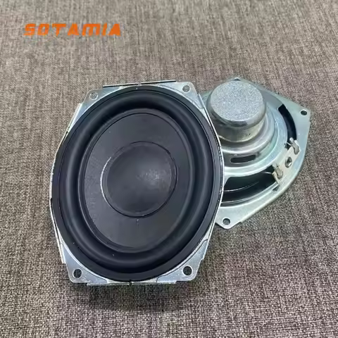 SOTAMIA 1PCS Oval 3*3.75 Inch Subwoofer 4 Ohm 20 Watt Long Stroke Subwoofer Small Steel Cannon DIY B