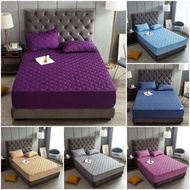 HILTON 3in1 QUEEN COTTON PATCHWORK FITTED BEDSHEET CRAZY OFFER🔥🔥🔥(3pcs hilton plain)