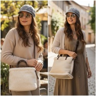 Shimamura Tel by Yumi Boa 2-way Tote Bag Cream Color