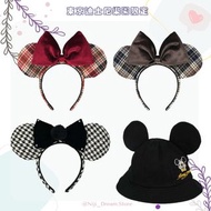 *10月2發售* 預訂 東京迪士尼樂園限定 - 造型髮箍 & 帽子 / 聖誕節 / 格仔紋 - Mickey 米奇 / Minnie 米妮