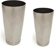 803-24 Shaker Can Set, 28oz/18oz, Distressed Stainless Both cans are Made from Stainless Steel with 