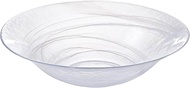 Aderia F-47109 Glass Decorative Bowl, White, Up to 17.7 x 4.3 inches (45 x 11 cm), Crafty Deco Bowl,