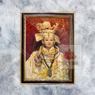 Painting of Christ the Waterfall on the wall 36x48cm in glossy fabric with genuine composite frame