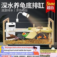 Get ST-ΨGlass Turtle Jar Household Living Room Tortoise Feeding Feeding Pot Drying Table Ecological 