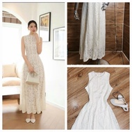 Long floral lace dress size 43-65kg