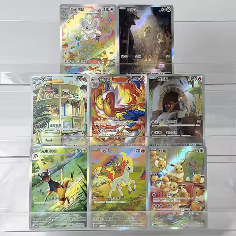 Pokémon Chinese PTCG Gem Pack Vol 4 Foil Game Proxy Cards Ponyta Eevee Cinccino Litten Infernape Hel