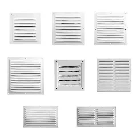 Aluminum Alloy Air Vent Grille Heating Cooling Vents Plate Exhaust Outlet Window Square Vent Metal 2