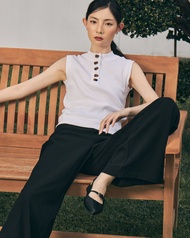 leismo - Textured Knit Vest เสื้อเเขนกุด