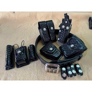 JHUN HOLSTER TAURUS TS9 COMPLETE LEATHER SET (OPEN)