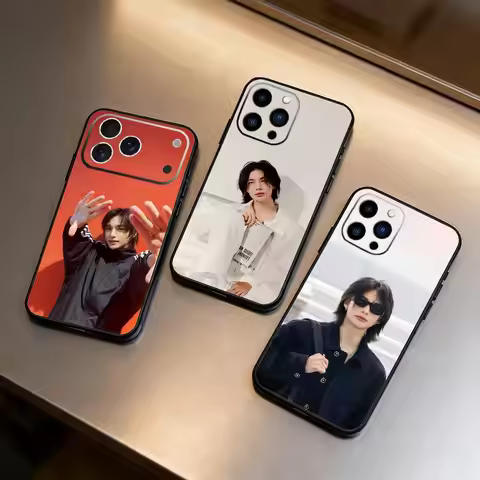 KPOP idol G-Hyunjin Phone Case For iPhone 17 16 15 14 13 12 Max Plus Silicone Black Cover