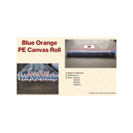 Blue Orange PE Tarpaulin Canvas Roll (20yard, 25yard, 30yard, 100yard) / PE Kanvas Biru Oren / 蓝橙帆布