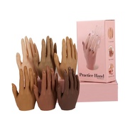 Practice Hand for Acrylic Nails Silicone Female Mannequin Life Size Hand with Insertable Nails for N