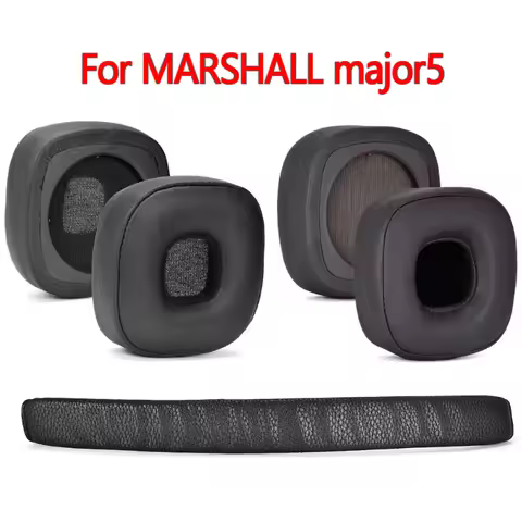 1 Pair Replacement Ear Pads For MARSHALL major 5 V Headphone Soft Leather Ear Cushions Memory Foam E