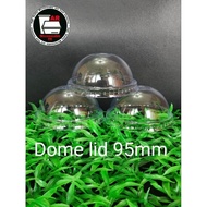 (100 pcs) Dome lid 95mm / Milk tea cup , disposable cup , plastic cup / Flat lid / Straw less lid